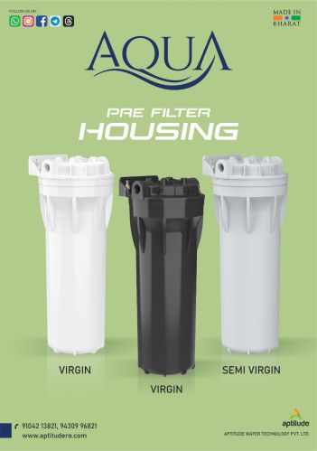 Polished ABS Plastic Virgin Black Aqua Pre Filter Housing