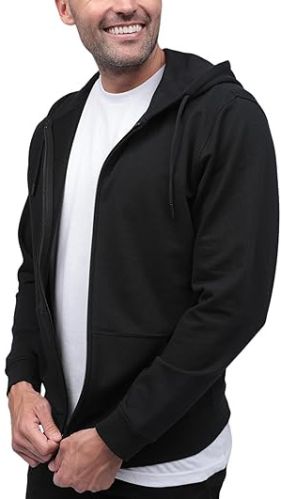 Cotton Plain Mens Hooded Sweatshirt, Color : Black