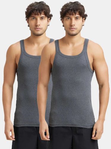 Plain Cotton Mens Lightweight Gym Vest, Color : Grey