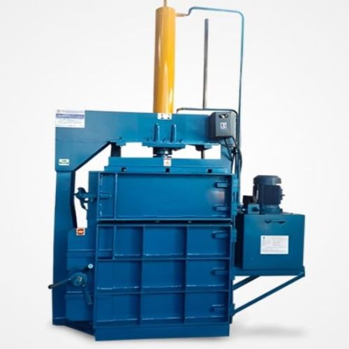 Mild Steel 60 Ton Double Shaft Baler Machine, Color : Blue