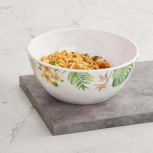 Polished Printed Medium Melamine Serving Bowl for Restaurant, Home