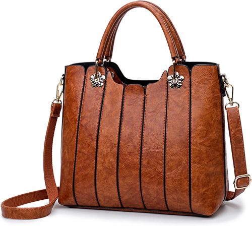 Designer Inspired Leather Sling Bag, Color : Brown