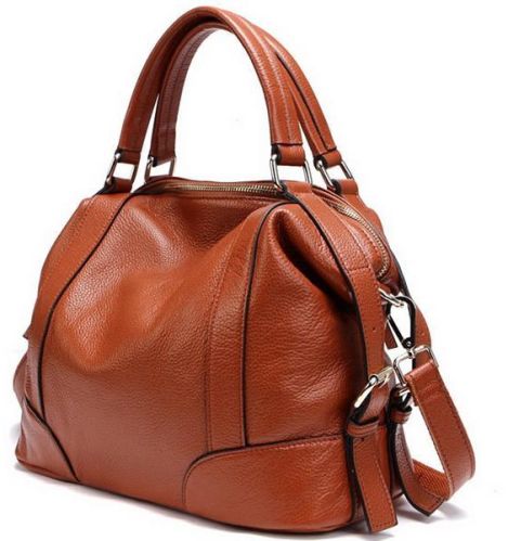 Lightweight Leather Shoulder Purse, Color : Brown