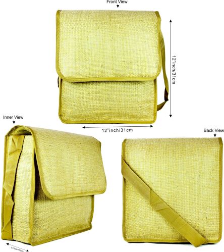 Plain Jute Laptop Bag, Shape : Rectangular