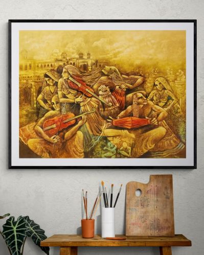 Framed Art Print Of Classical Musicians