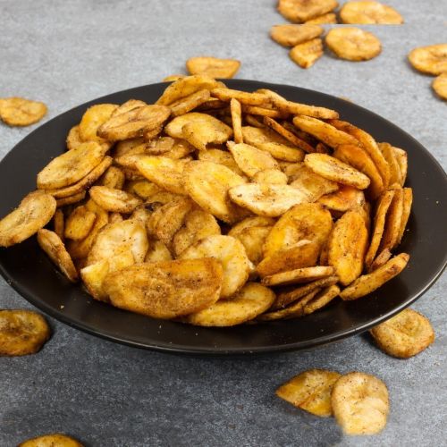 Kala Mari Banana Chips, Color : Yellow, Packaging Type : Plastic Bag