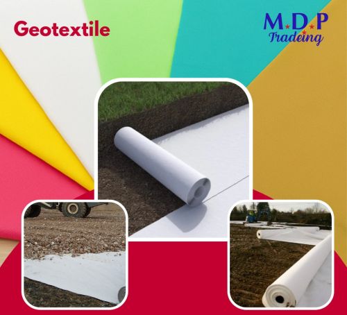 Polypropylene Geotextile Non-Woven Fabric, Color : White