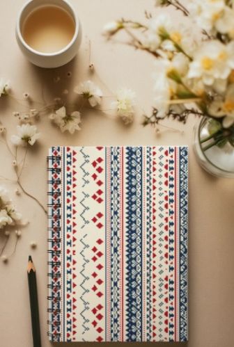 Knit - Spiral Notepad A5 Unruled Notebook 120 Pages