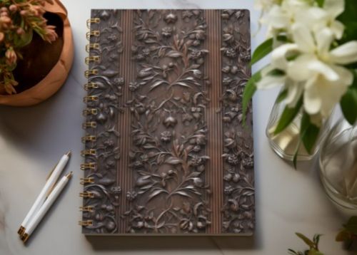 70 GSM Paper Wooden - Spiral Notepad A5 Unruled