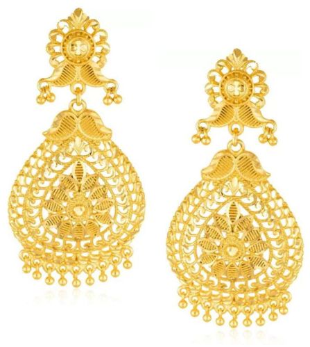 Ladies Traditional Gold Earrings, Color : Golden