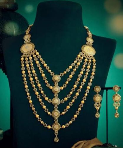 Long Gold Necklace Set Gift, Party Wear, Casual Wear