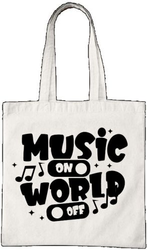Recycled & Reusable Music On World Off Tote Bag