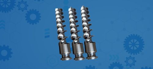 Polished Food Processing Screw Barrel, Color : Silver for Fittings Use