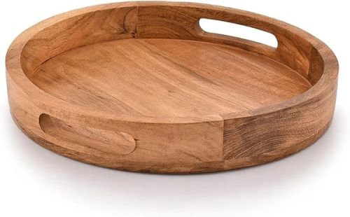 Acacia Round Tray 30.48 Cm X 30.48 Cm X 4.06 Cm