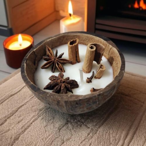 Cinnamon Roll Cocoshell Soy Wax Candle