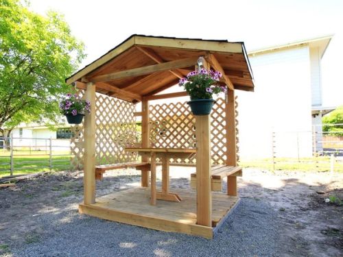 Wood Metal Garden Gazebo