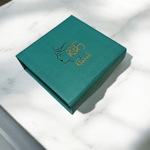 Plain / Printed Cardboard Rigid Box for Jewellery, Color : Green