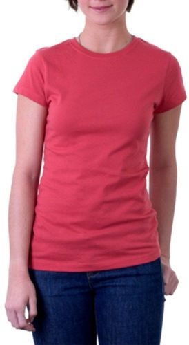 Ladies Plain Cotton Round Neck T Shirt