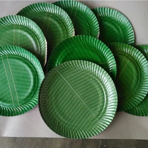 Green Rectangular Disposable Colored Paper Plate