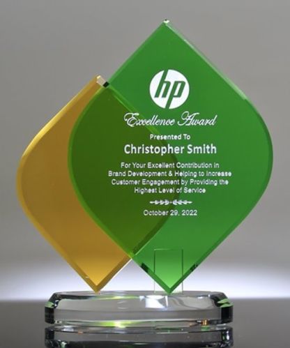 Crystal Flame Trophy Award