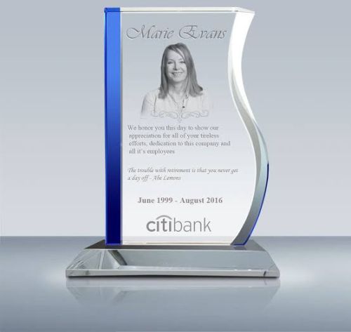 Crystal Wave Trophy, Color : Transparent Award