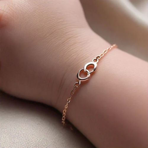 Astarte Rose Gold Pandora Infinity Infant Childrens Bracelet