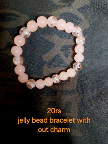 Glass Round Jelly Beaded Bracelet