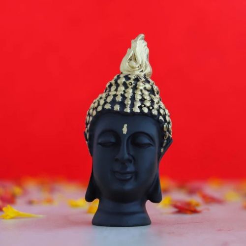 Resin Smooth Serene Buddha Head for Home Decor, Meditation