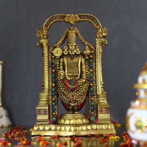 Resin Tirupati Balaji Murti for Home Decor, Spiritual Practice