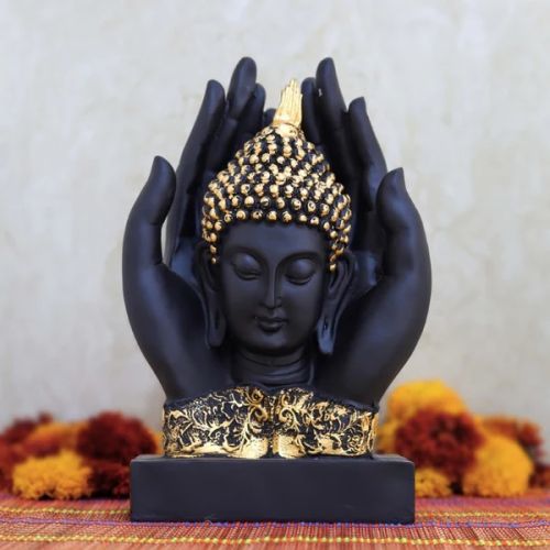 Resin Polished Zen Buddha Serenity Figurine For Home Decoration