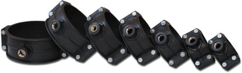 125 Mm PP Brass Threaded Black Service Saddle