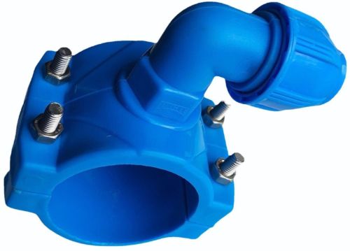 Polyethylene (PP) 75 Mm PP Integrated Service Saddle, Color : Blue