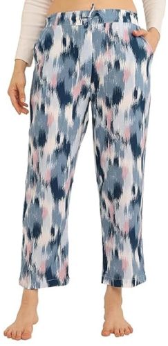 Ladies Ikat Multicolor Ankle Length Trouser Pant