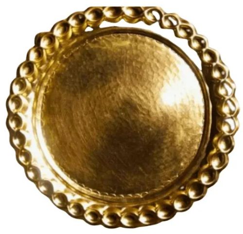 Sheet Metal Chamba Brass Thaal Serving Plate Customizable