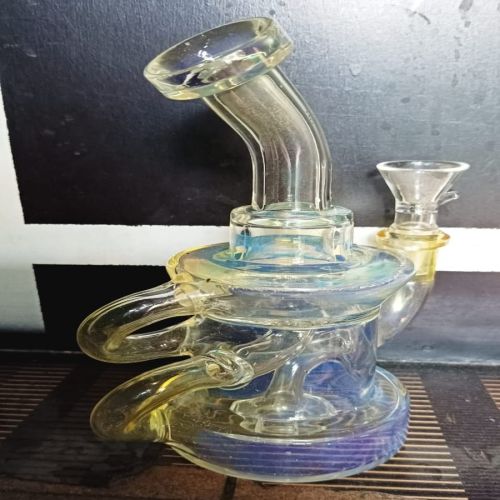 Plain Polished Designer Glass Bongs, Color : Transparent Standard