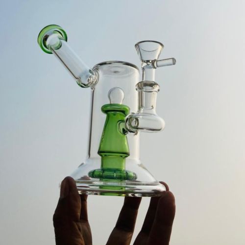 Plain Polished Funnel Glass Bongs, Color : Transparent, Greens