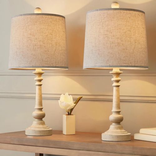 Resin Retro Style Farmhouse Table Lamp Sets