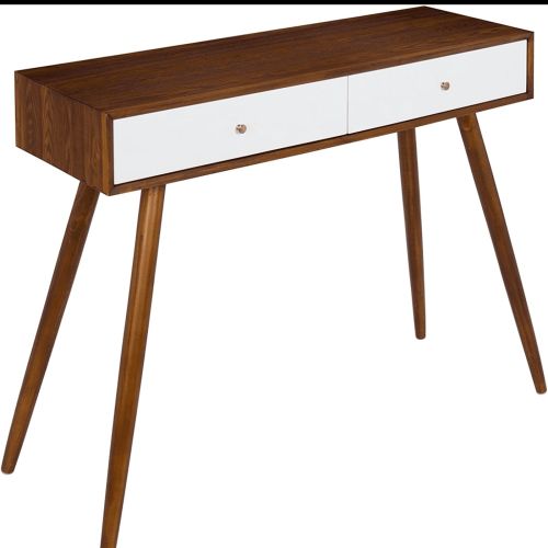 Wood Vikinterio 2 Drawer Console Table For Everyday Use
