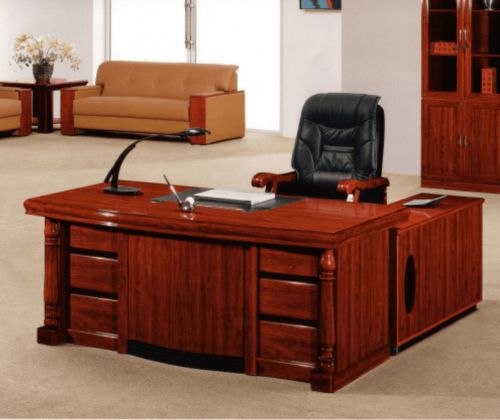 Vikinterio Executive Desk In Solid Wood, Color : Honey Color