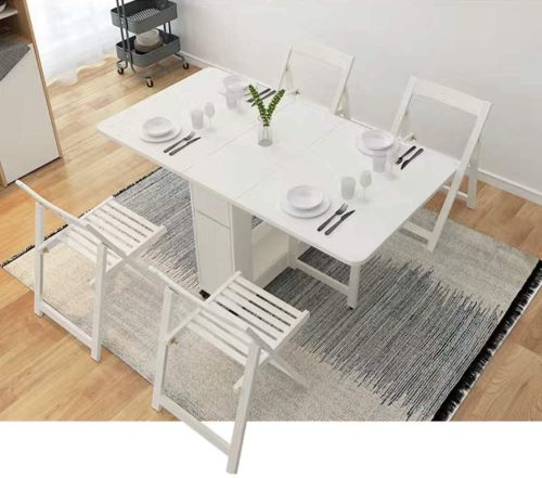 Vikinterio Luxurious Space Saving Dining Table Set
