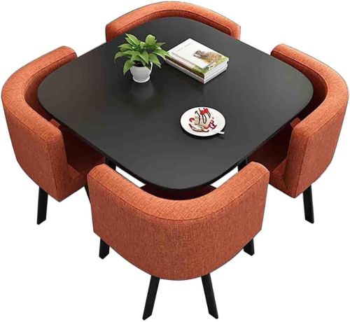 Vikinterio Maxico Space Saving Four Seater Dining Table Set