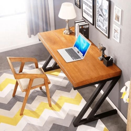 Solid Wood Vikinterio Modern Rustic Office Study Table