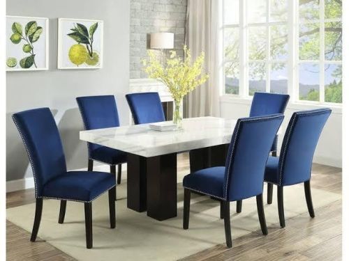 WTL Marble Top Six Seater Dining Set