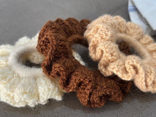 Cotton Crochet Scrunchies One Size Fits All