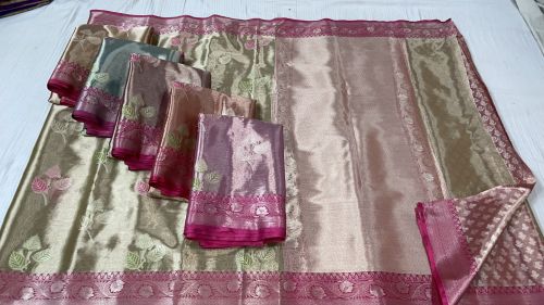 Plain Silk Tissue Fabric Bridal Wear, Wedding Wear