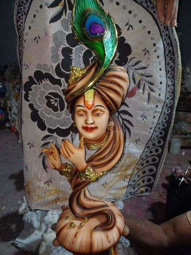 Color Coated Polyresin Lord Krish Showpiece for Home Decor