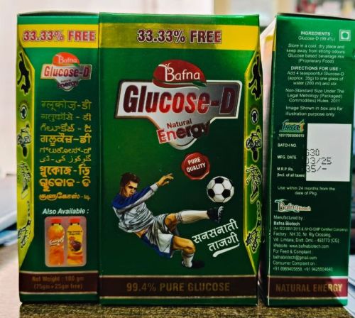 100 Gm Bafna Glucose D Powder, Color : White, Purity : 100%