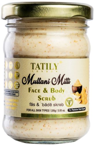 Tatily Multani Mitti Face And Body Scrub, Color : Brown