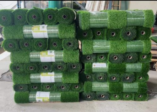 Plain Grass Roll Mat, Color : Green