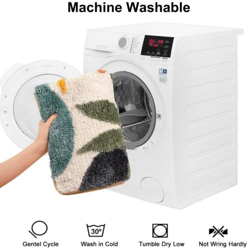 Printed Micro Fiber Leaf Shape Door Mat, Color : Multicolor